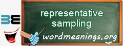 WordMeaning blackboard for representative sampling